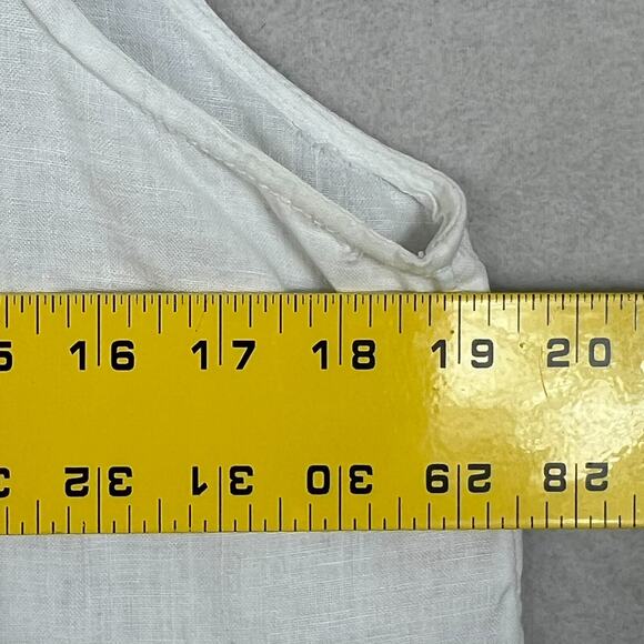 Tahari Tank Top Women's Size Medium White Sleeveless 100% Hemp - Picture 6 of 7